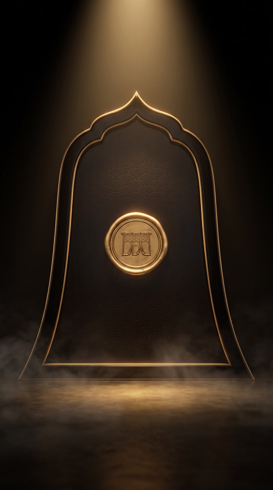 The seal in a gold-edged window